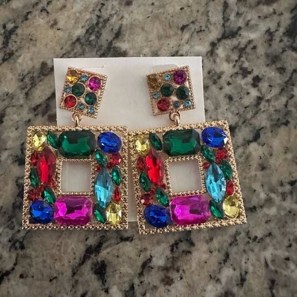 Multicolor statement earrings - Picture 2 of 2